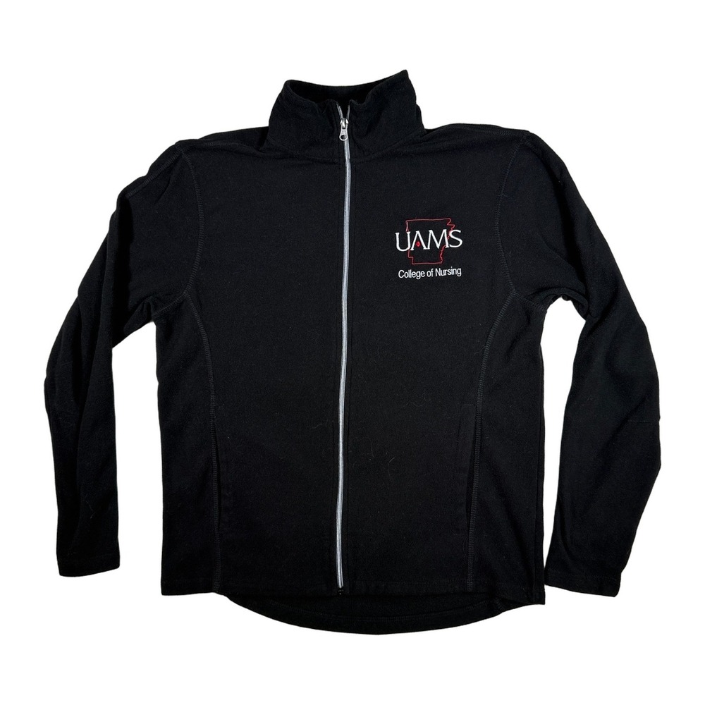 UAMS College of Nursing Black Port Authority Fleece Full Zip Jacket Size S
